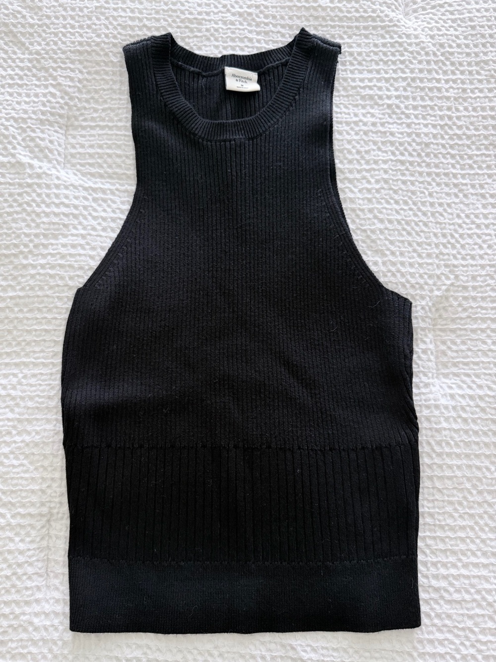 Abercrombie & Fitch Black Ribbed Tank Top